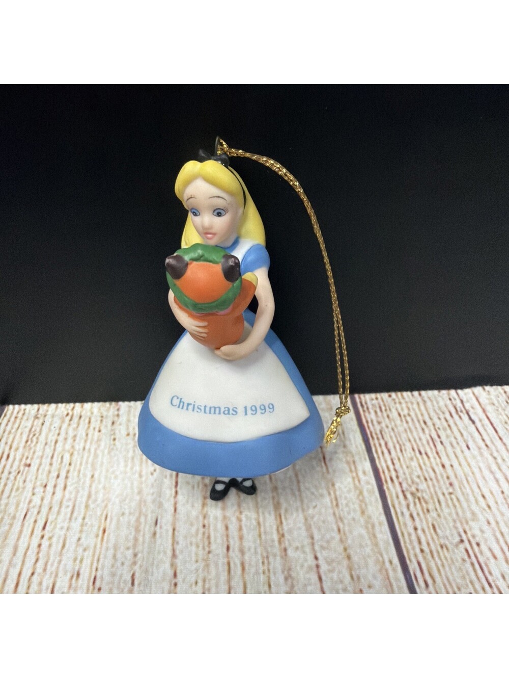 Vintage 1999 Disney Grolier Alice in Wonderland w Cat Ornament